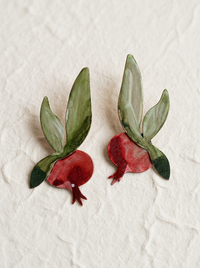 Pendientes granadas y hoja