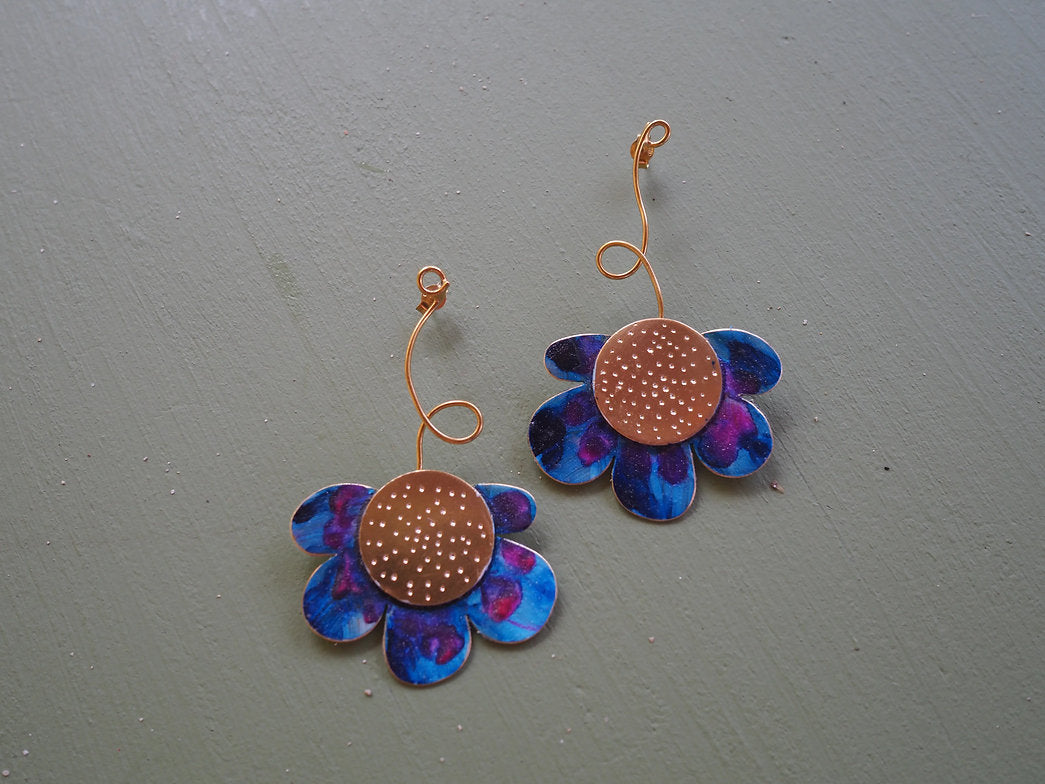 Pendientes flores campestres