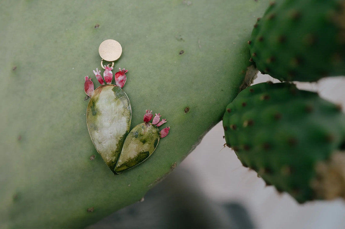 Pendientes cactus pequeños