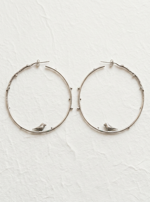 Pendientes texturas y pajaritos