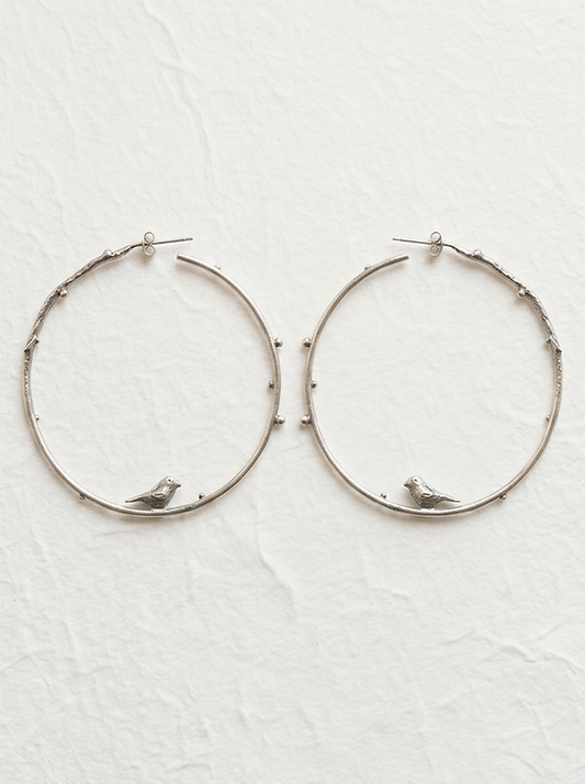 Pendientes texturas y pajaritos