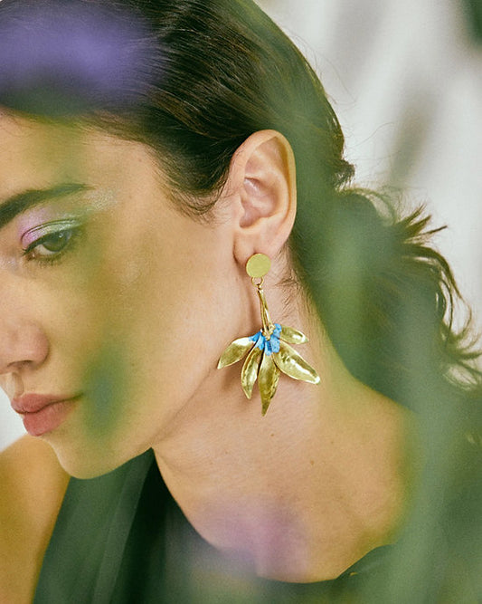 pendientes petalos personalizado