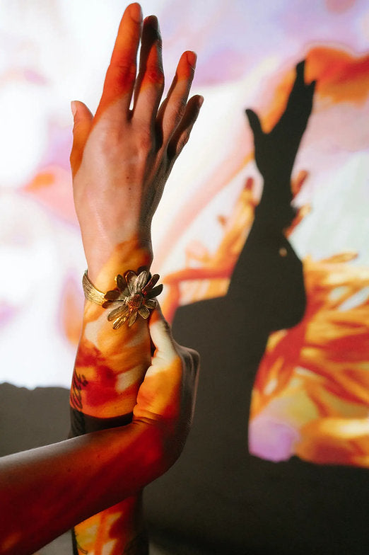 brazalete flor gigante