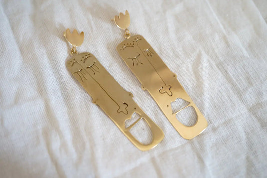 Pendientes caritas relax grandes