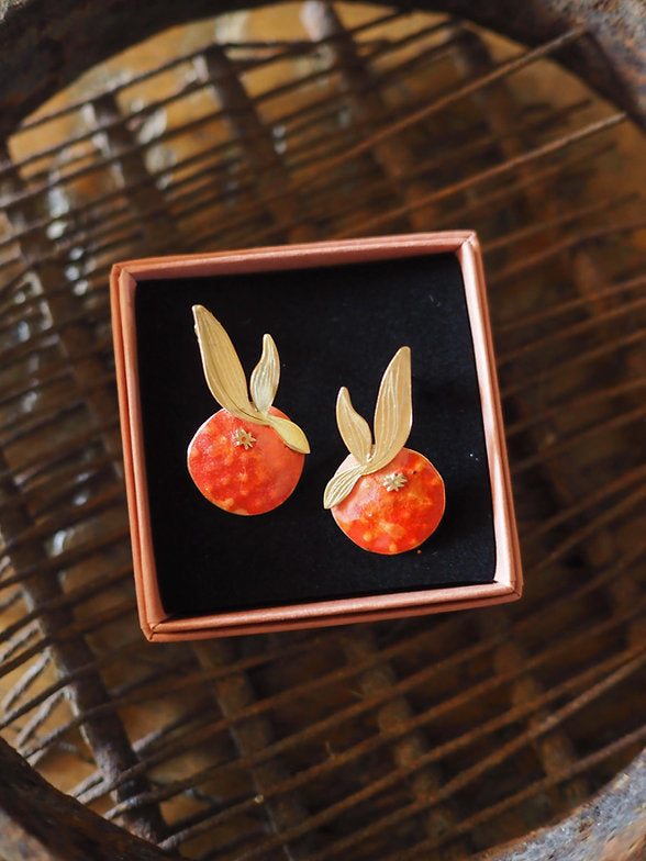 Pendientes mandarina