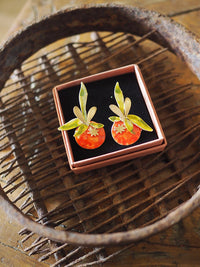 Pendientes Mandarinas y hojas