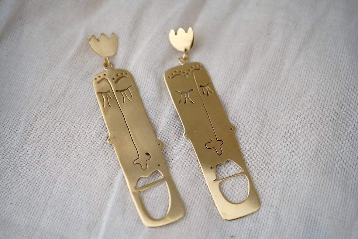 Pendientes caritas relax grandes