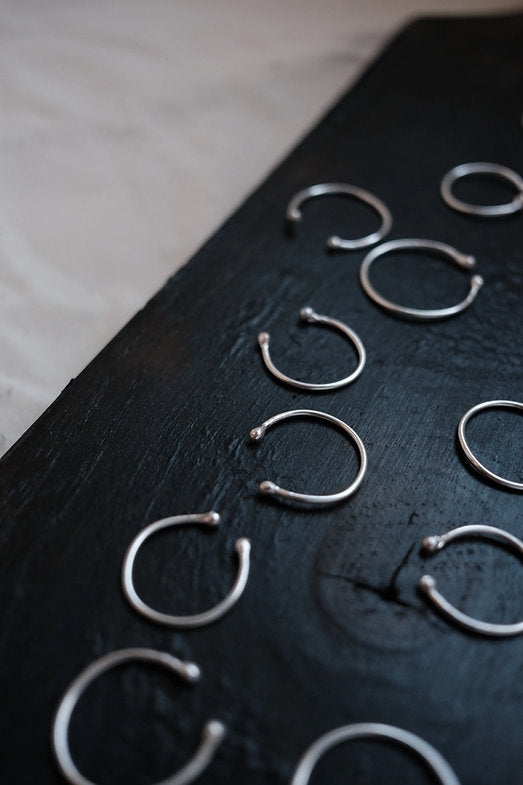 Anillos herradura finos de plata