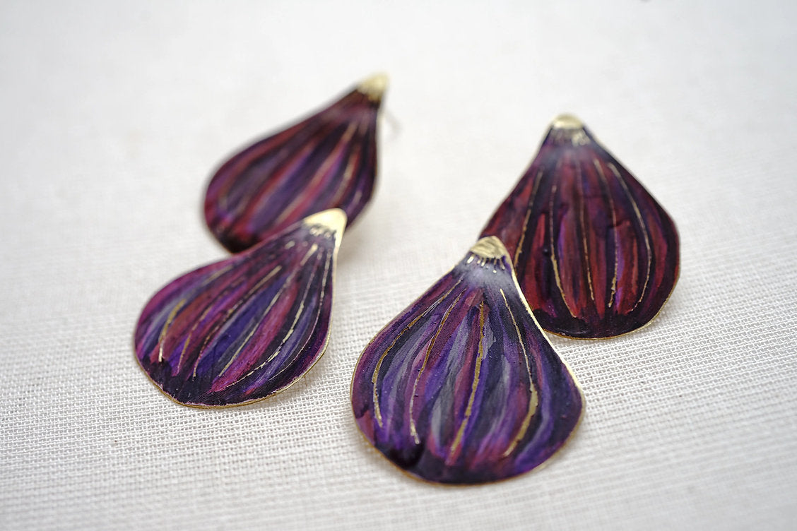 Pendientes higos dobles
