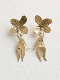 Pendientes pequeñas flores soñadoras