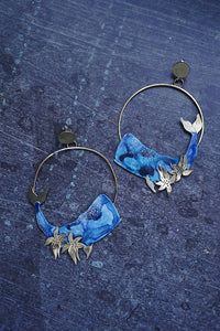 Pendientes ballenas grandes