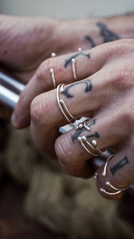 Anillos herradura finos de plata