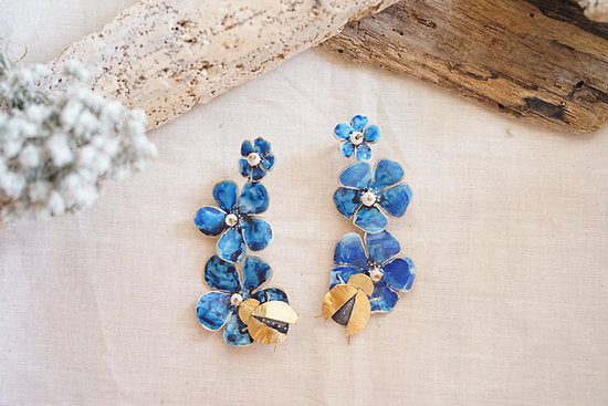 pendientes bignonia y abejorros