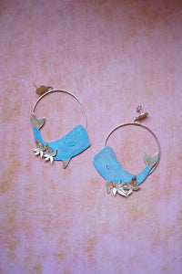 Pendientes ballenas grandes