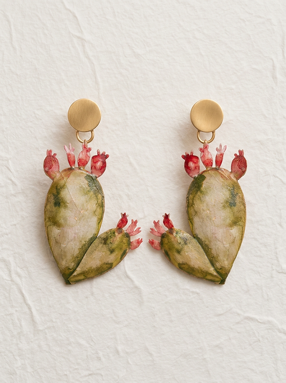 Pendientes cactus pequeños