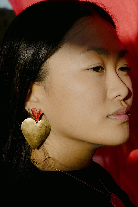 Pendientes milagritos corazón