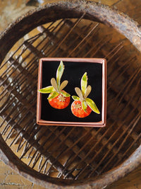 Pendientes Mandarinas y hojas