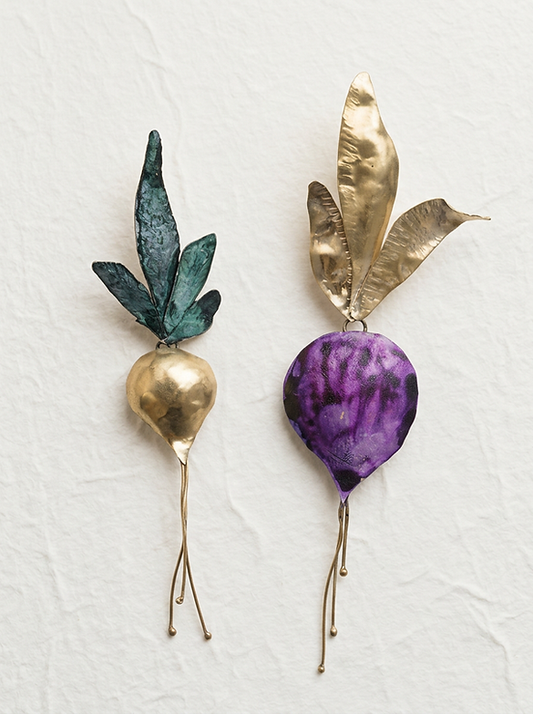 Pendientes Remolachas