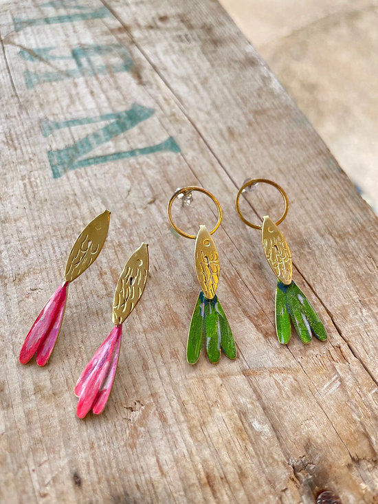 pendientes pequeños peces