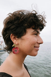 Pendientes amapola del jardin