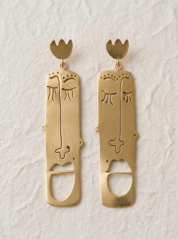 Pendientes caritas relax grandes