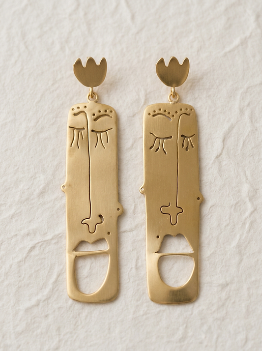 Pendientes caritas relax grandes