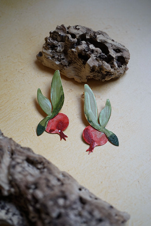 Pendientes granadas y hoja