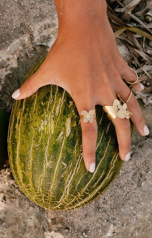 Anillo hortensia simple