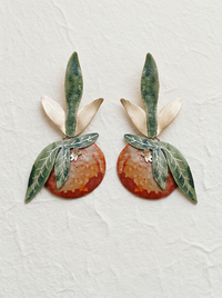Pendientes Mandarinas y hojas