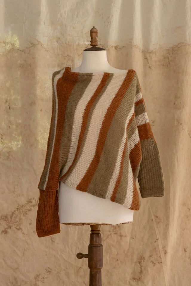 SWEATER ASIMETRICO RAYADO
