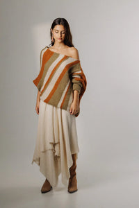 SWEATER ASIMETRICO RAYADO